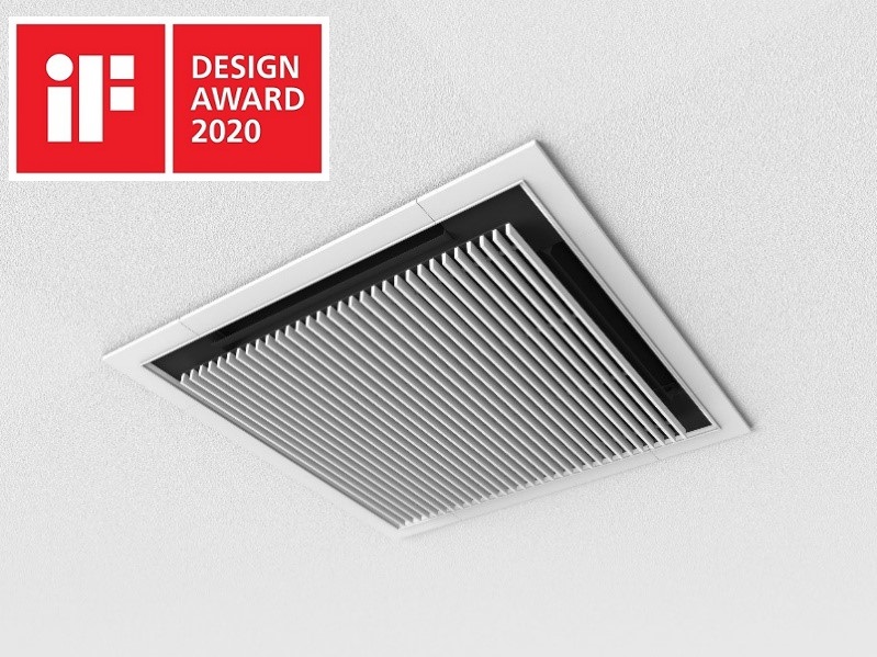 Design panel for 4-way cassette indoor unit “Silent-Iconic” awarded iF DESIGN AWARD 2020